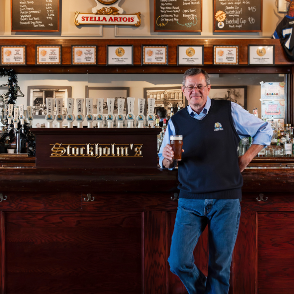 <b>Stockholm’s Restaurant & Brewery</b><br>Michael Olesen is the owner and brewmaster of Stockholm’s Restaurant & Brewery in downtown Geneva. The idea for Stockholm’s first took shape during Michael’s time at the University of Illinois in 1984, where he studied the restaurant industry in depth. 